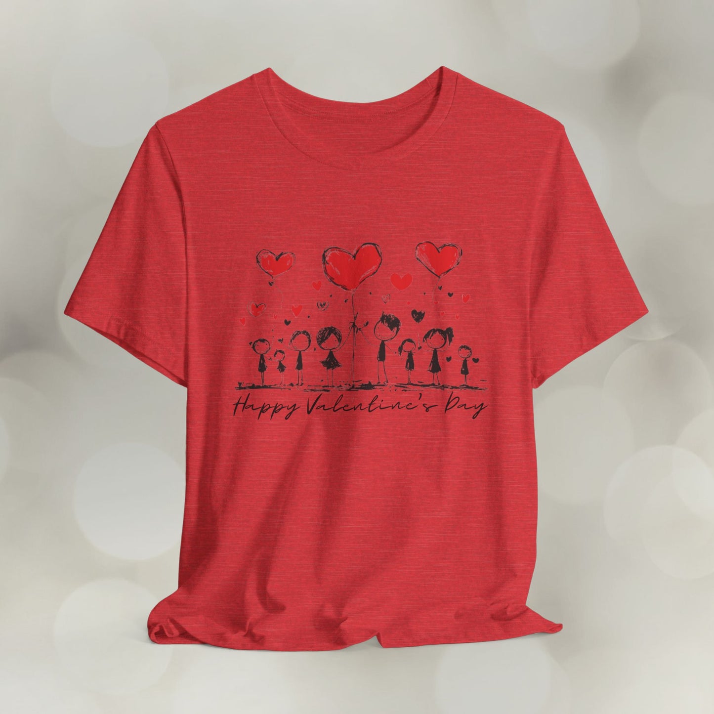 Happy Valentine's Day Sketch Design T-Shirt