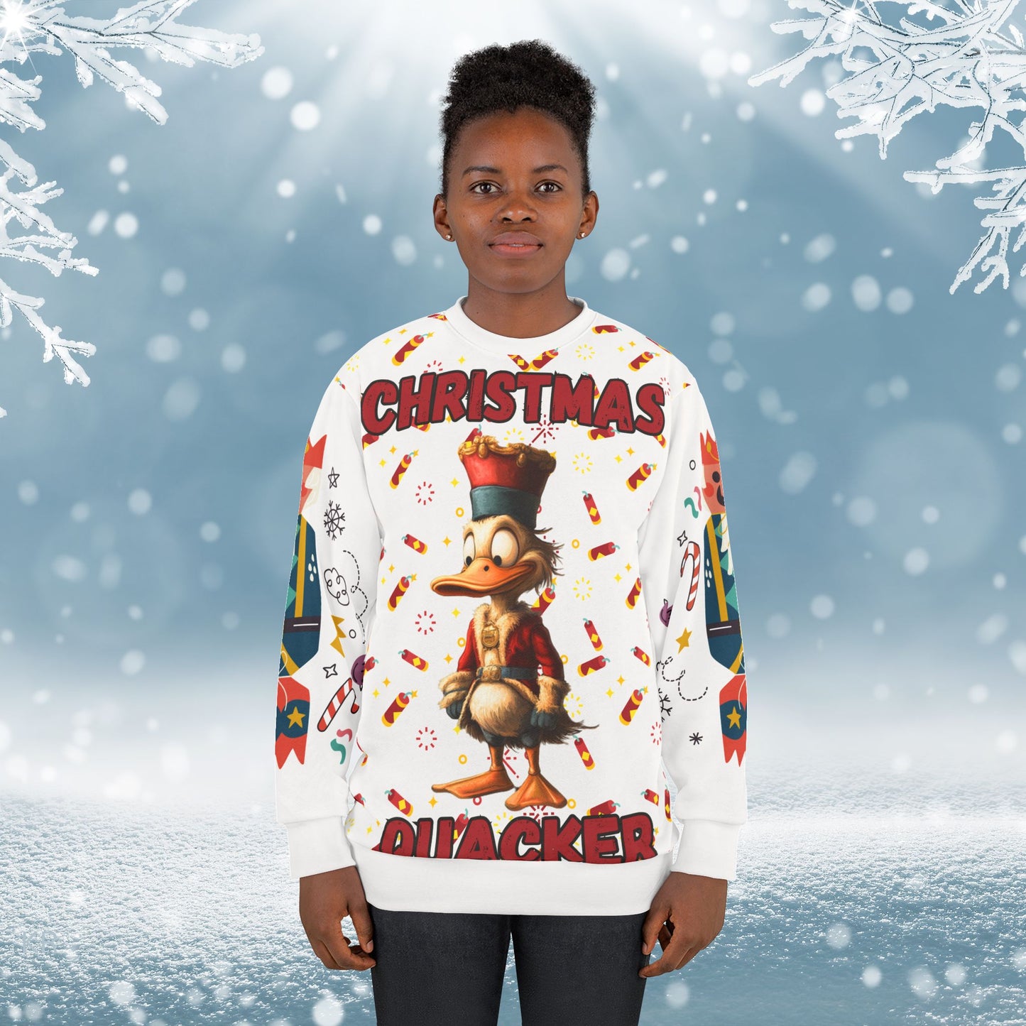 Christmas Quacker - All Over Print - Ugly Christmas Sweater