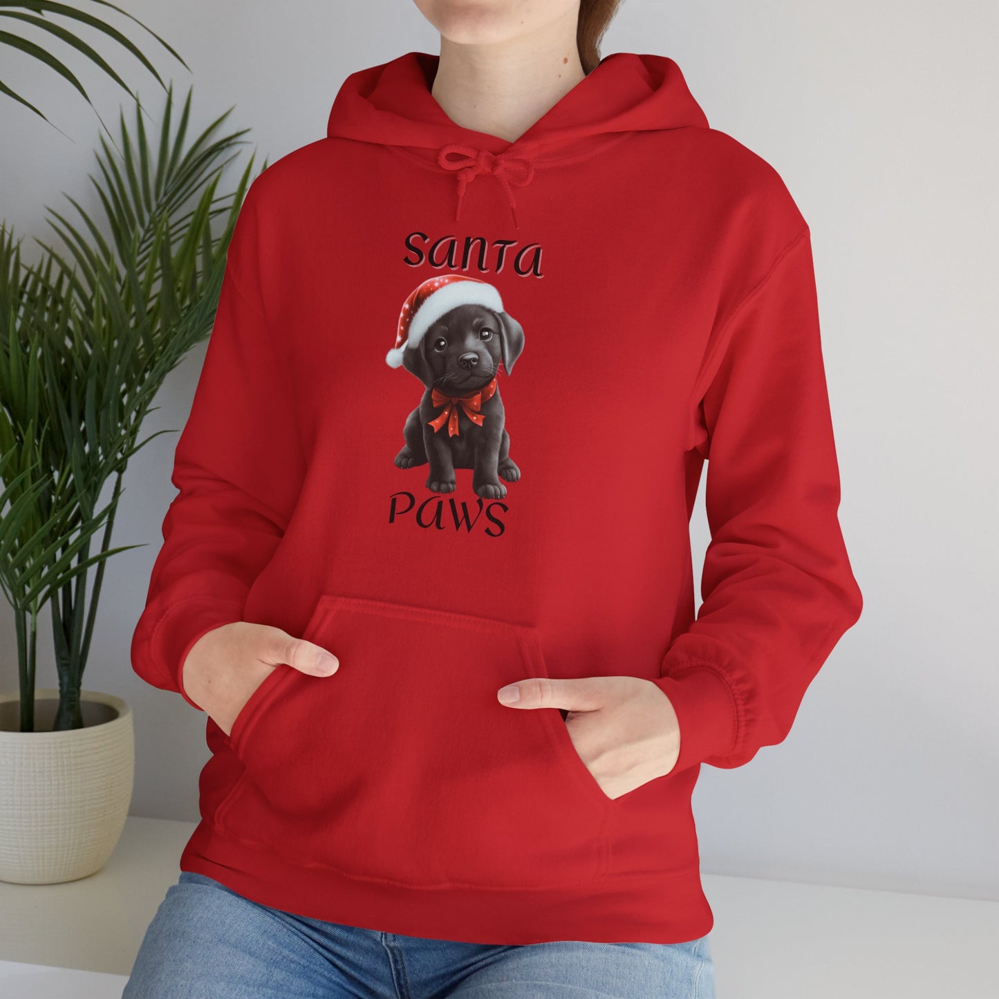 Santa Paws - Black Lab - Christmas Hoodie