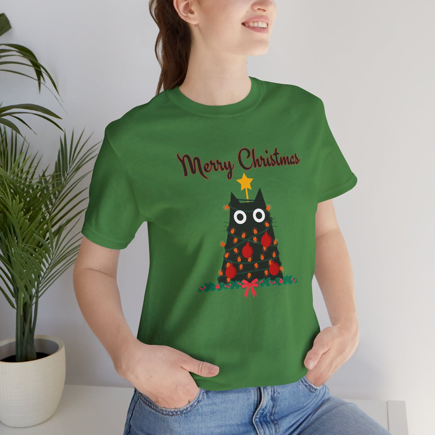 Christmas Tree Kitty - Christmas T-shirt