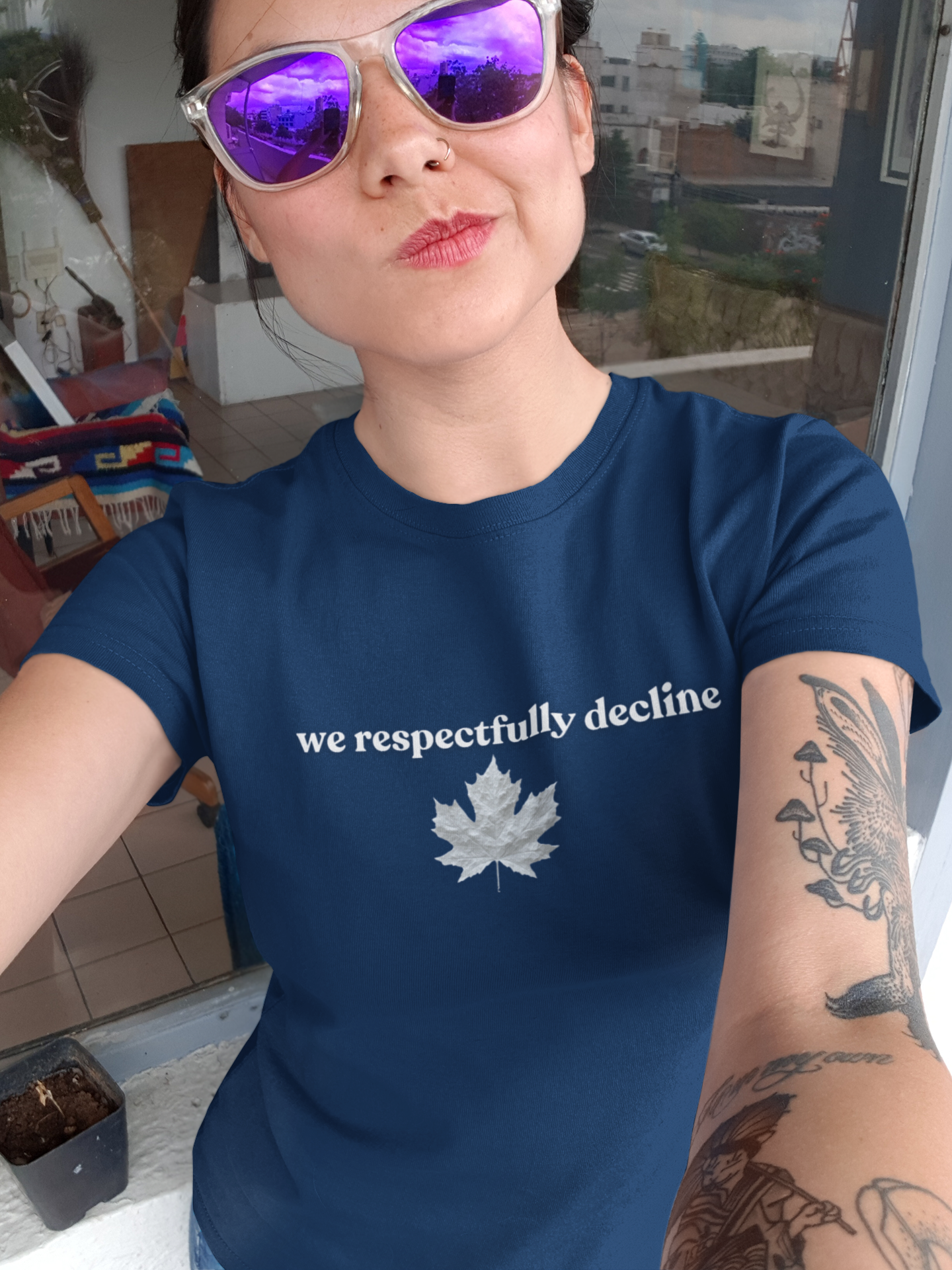 We Respectfully Decline - Proud Canadian T-Shirt