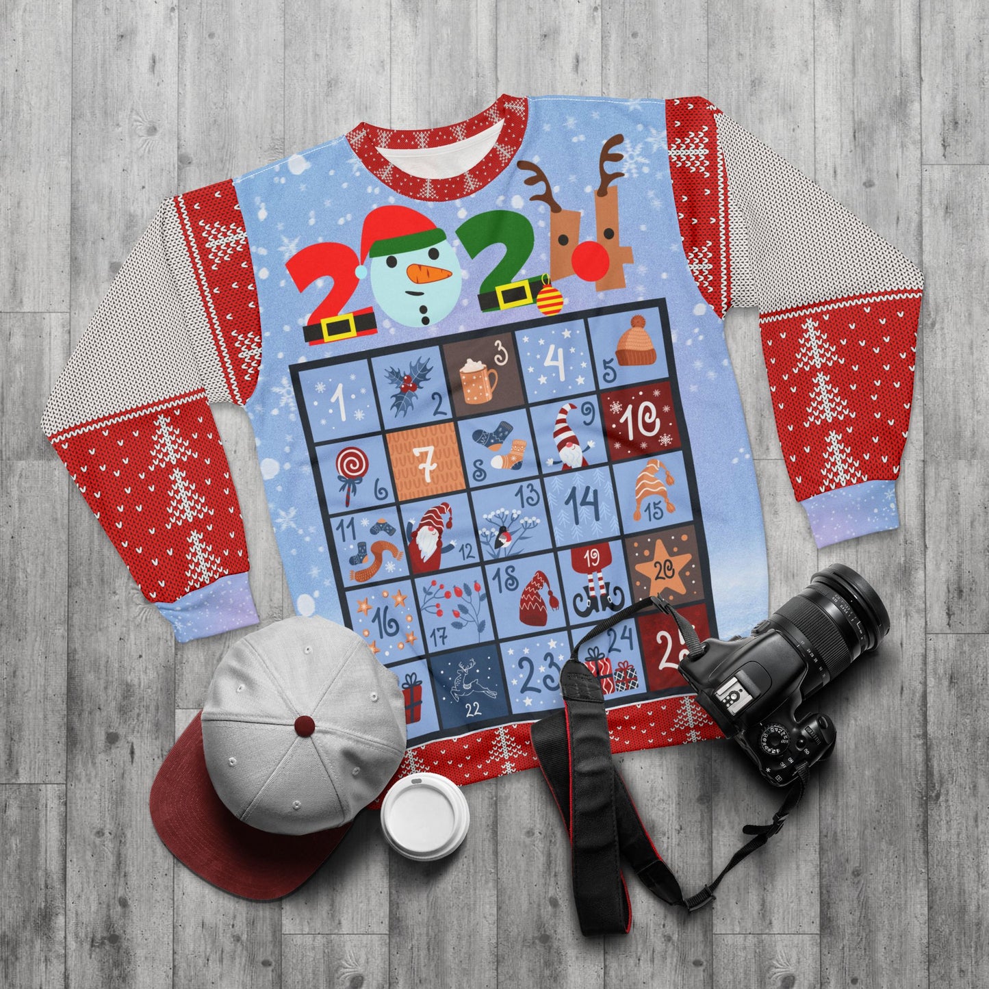 Advent Calendar - All Over Print - Ugly Christmas Sweatshirt