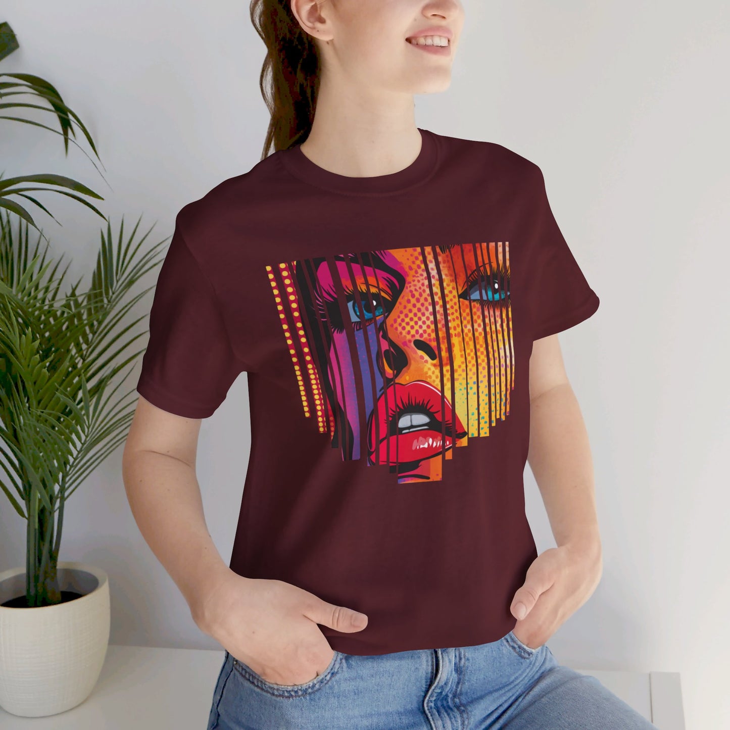 Beautiful Pop Art Face T-shirt