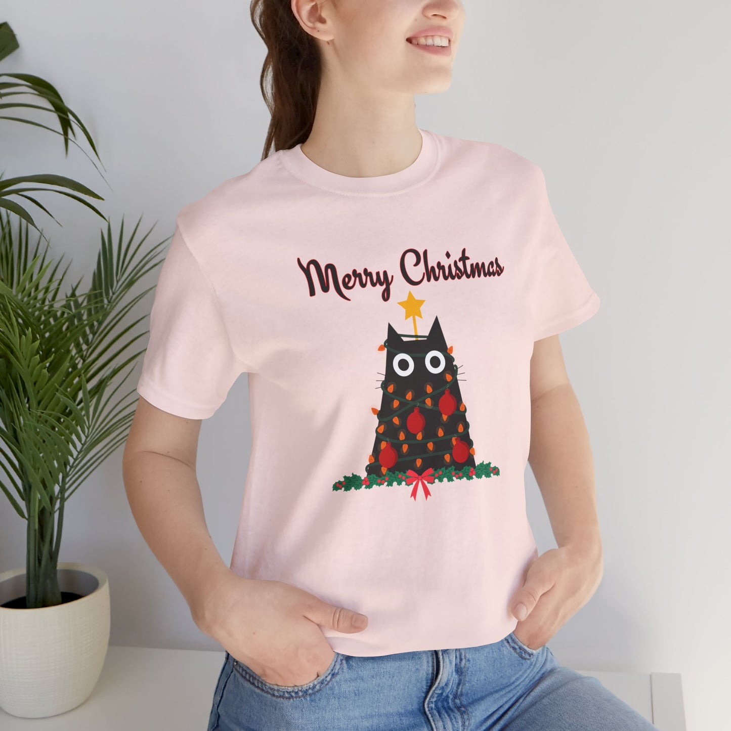 Christmas Tree Kitty - Christmas T-shirt