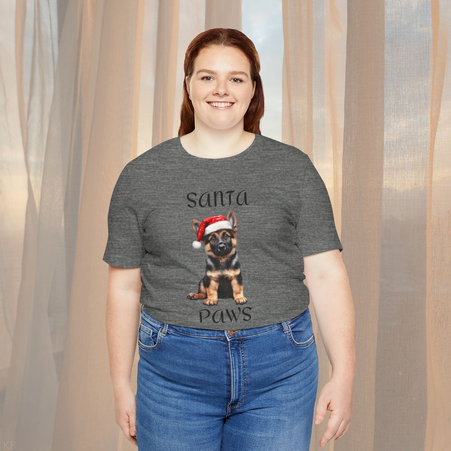 Santa Paws - German Shepherd - Christmas T-shirt