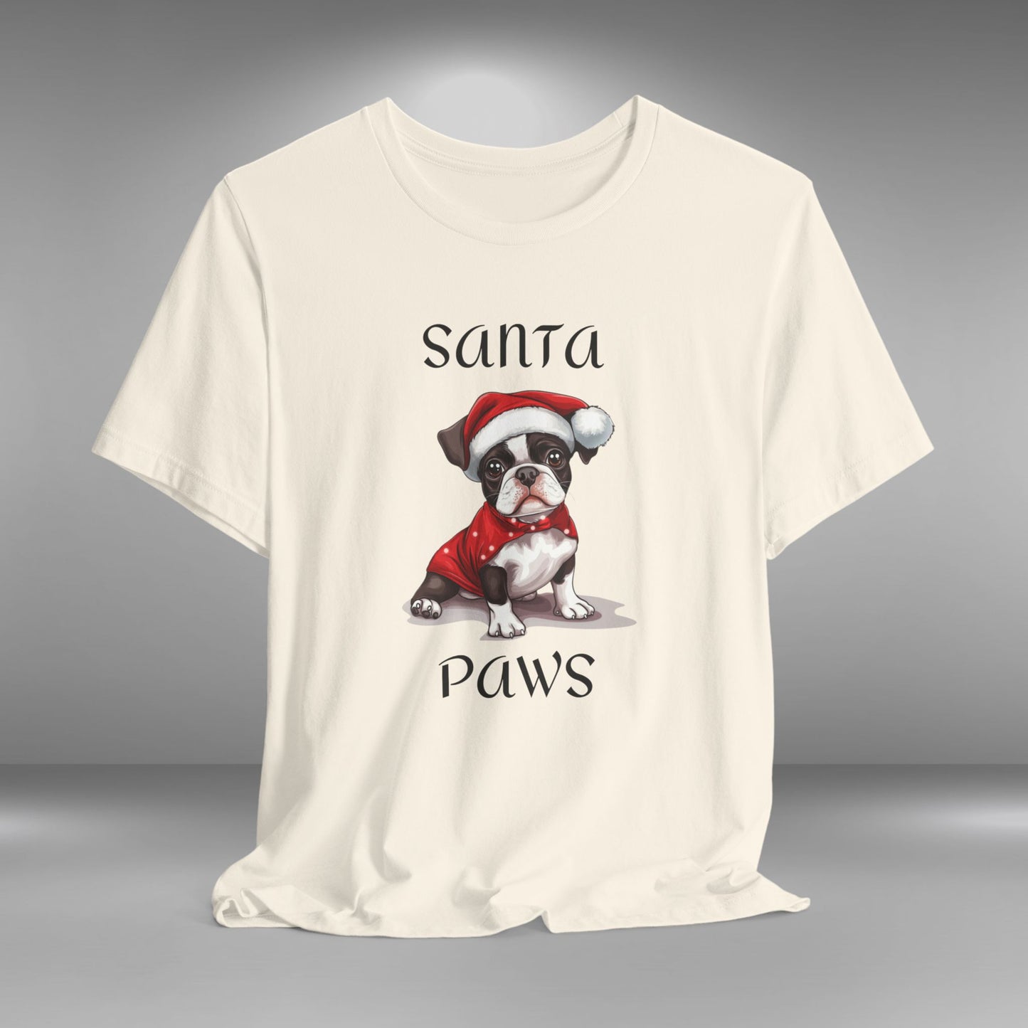 Santa Paws - Boston - Christmas T-shirt