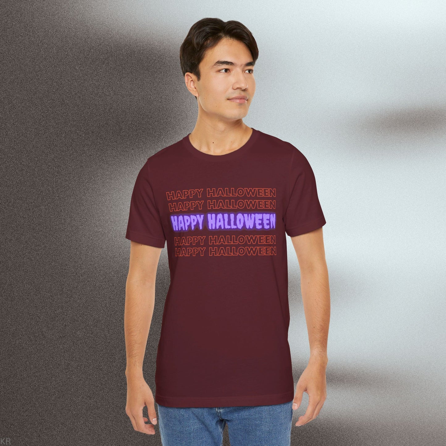 Happy Halloween Repeating Greeting T-shirt