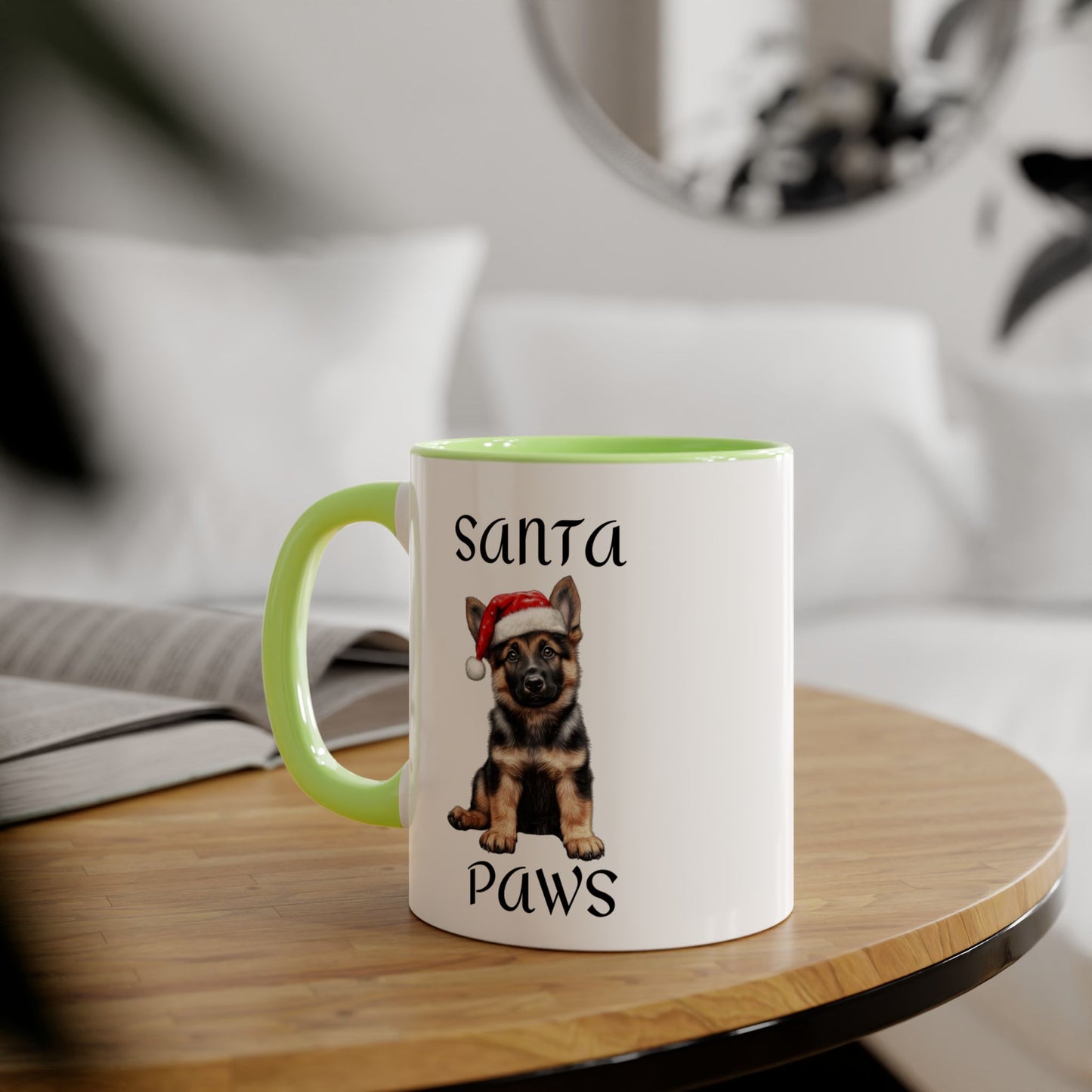 Christmas Santa Paws Mugs - German Shepherd