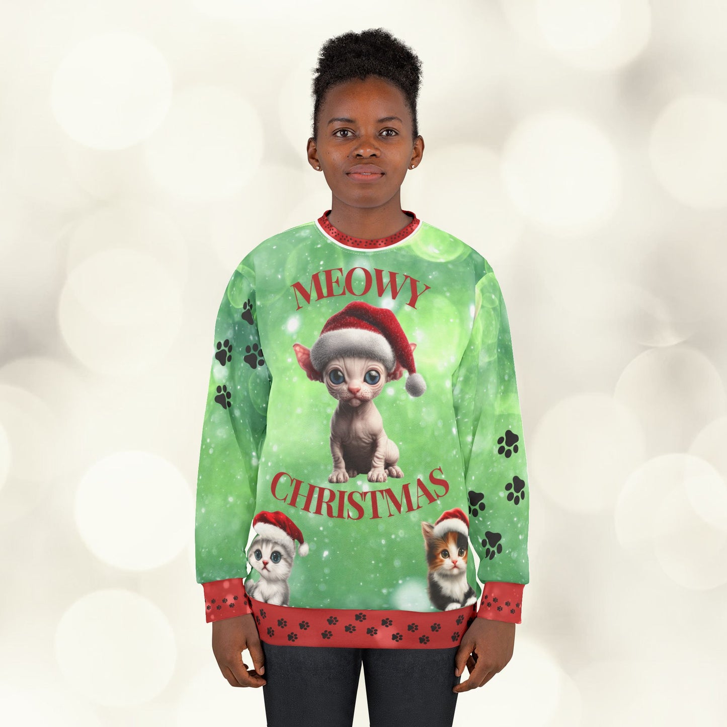 Meowy Christmas - All Over Print - Ugly Christmas Sweater