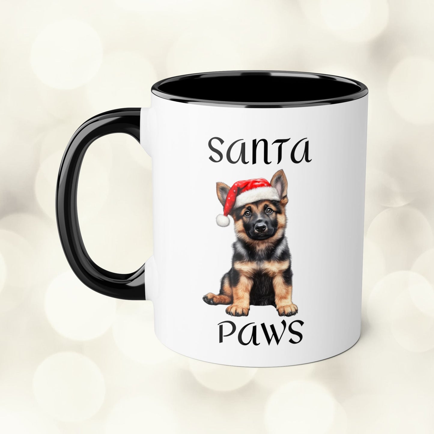 Christmas Santa Paws Mugs - German Shepherd