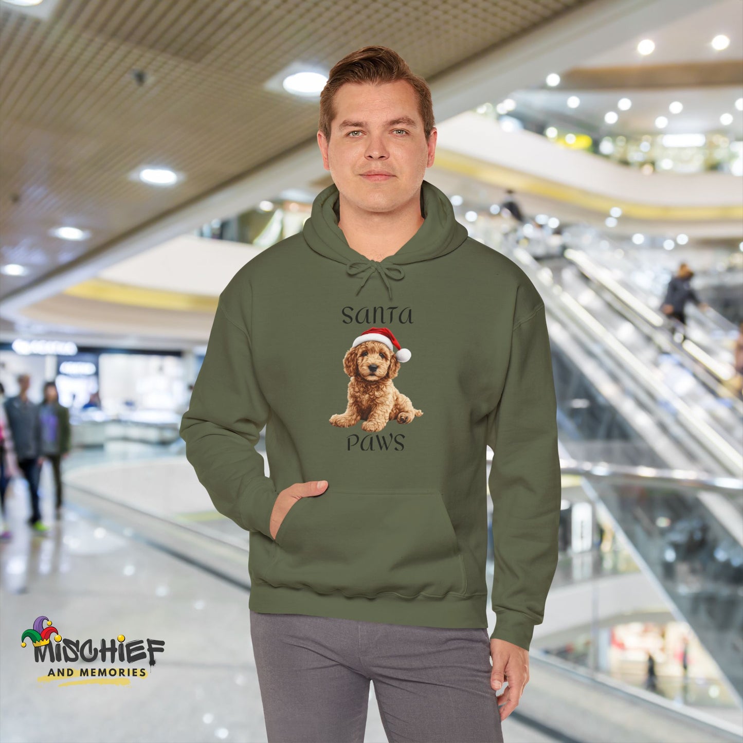 Santa Paws - Golden Doodle - Christmas Hoodie