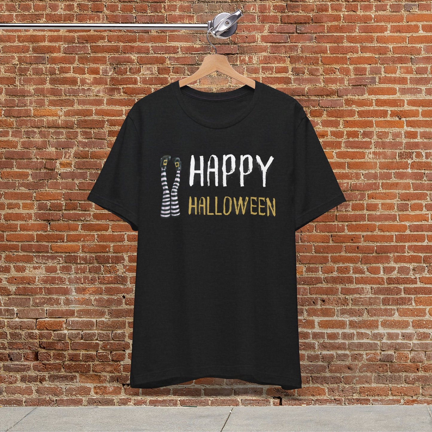 Halloween T-shirt - Spooky Witch Socks Design