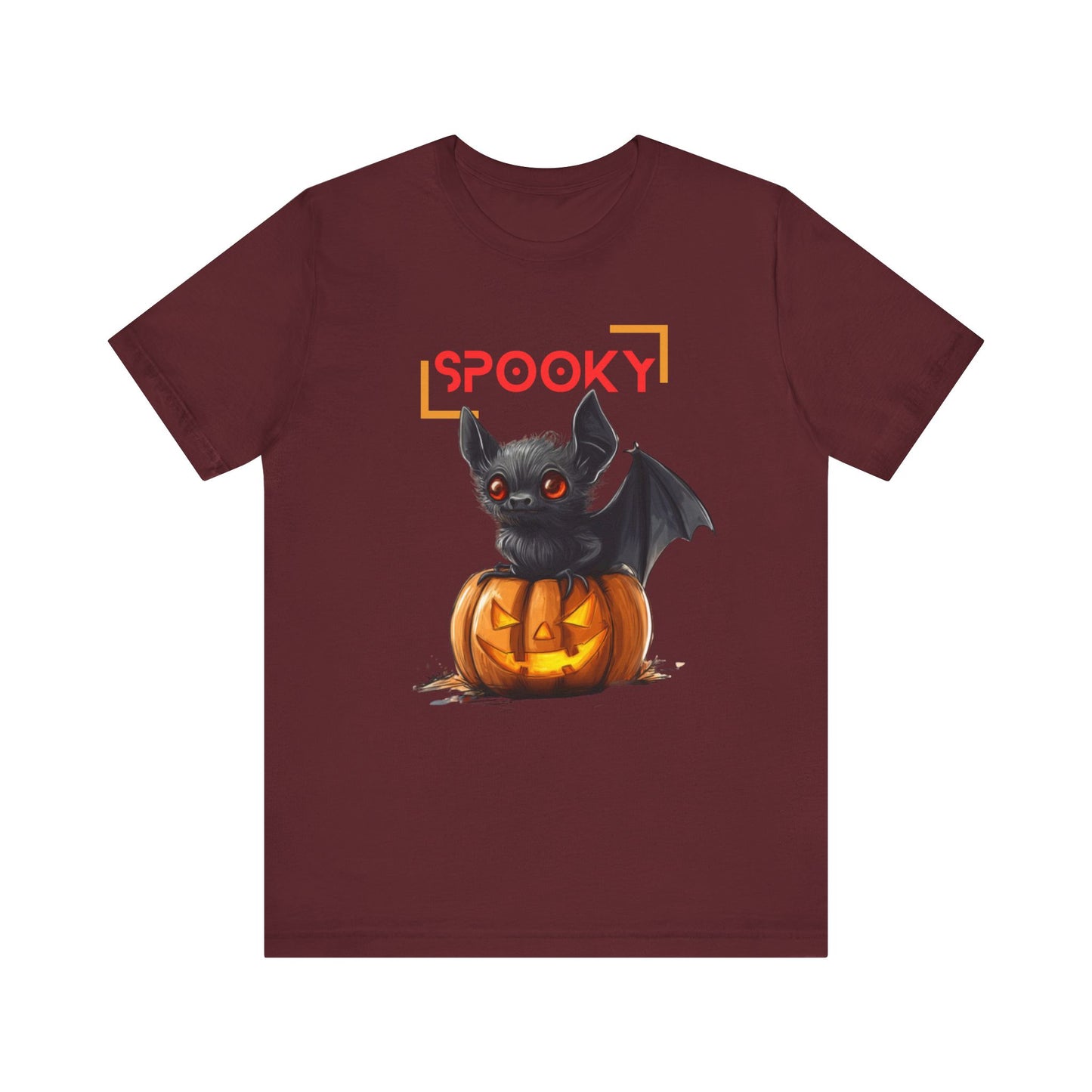 Look Fangtastic in this Spooky Bat and Pumpkin Halloween T-shirt!