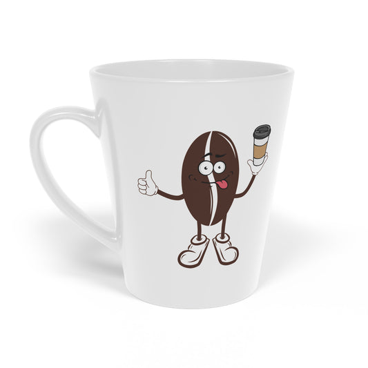 Coffee Mug - Mr Bean Head Design, Brown Tones, Cute Cartoon, Cheerful Morning Companion, Simple Humorous