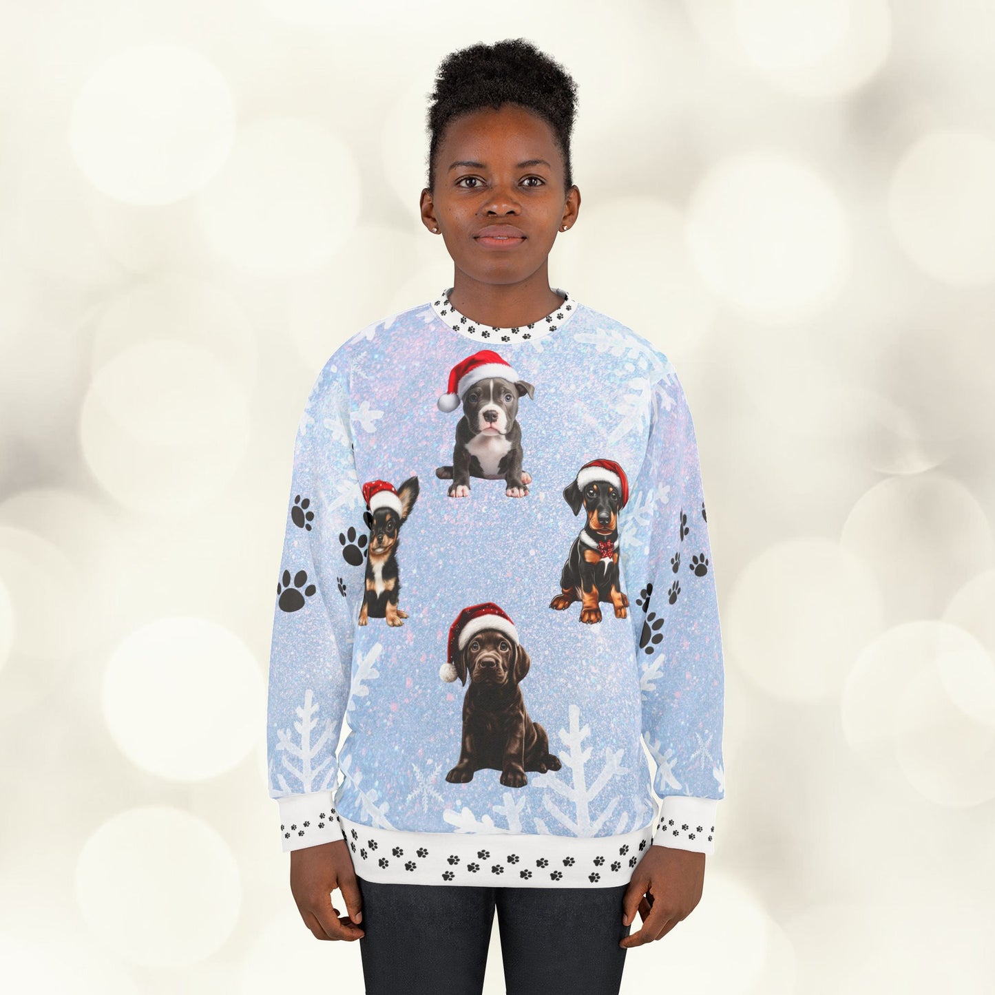 Precious Puppies - All Over Print - Ugly Christmas Sweater