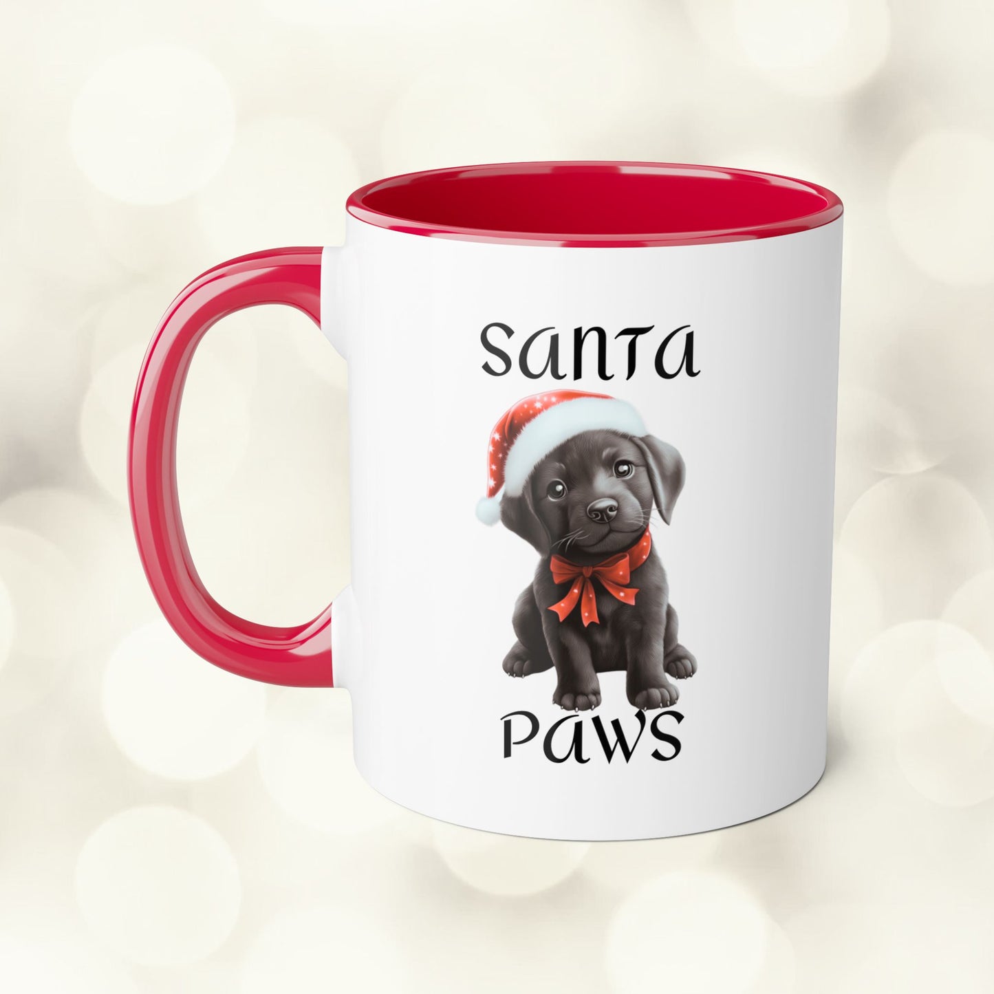 Christmas Santa Paws Mugs - Black Lab