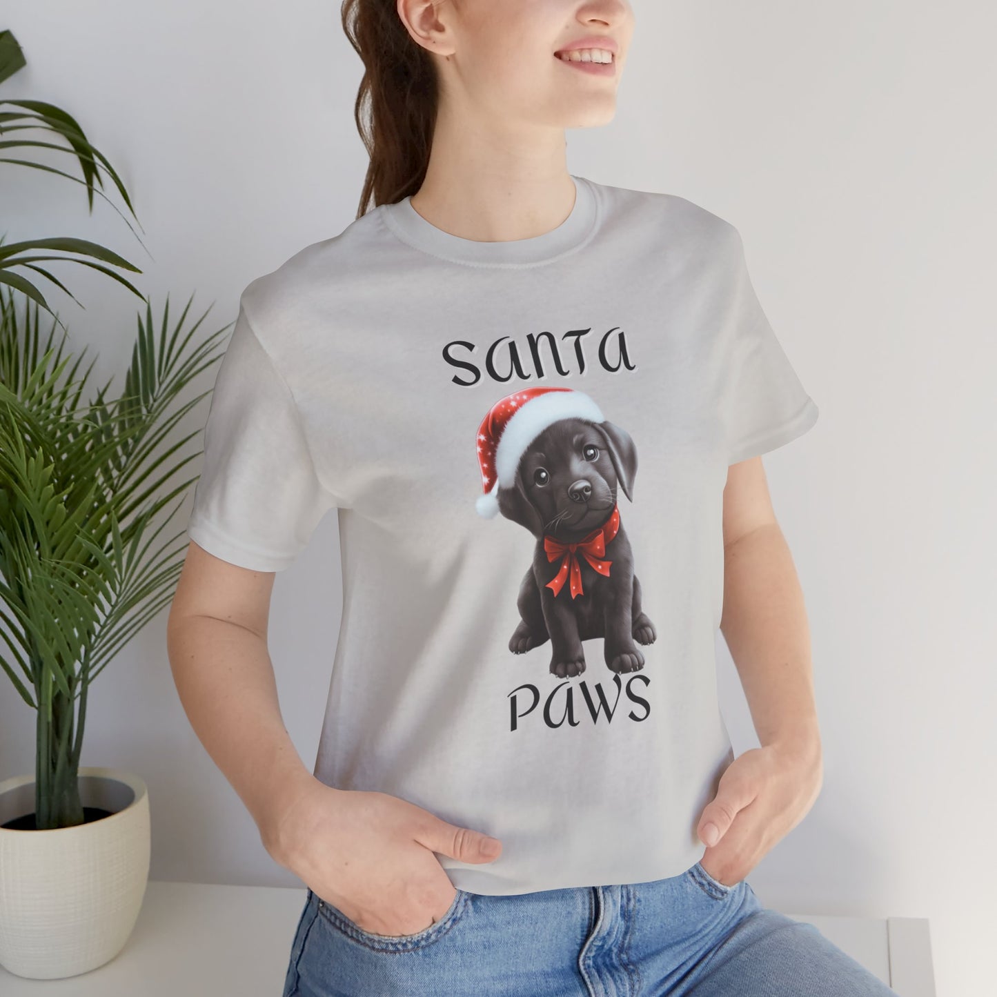 Santa Paws - Black Lab - Christmas T-shirt