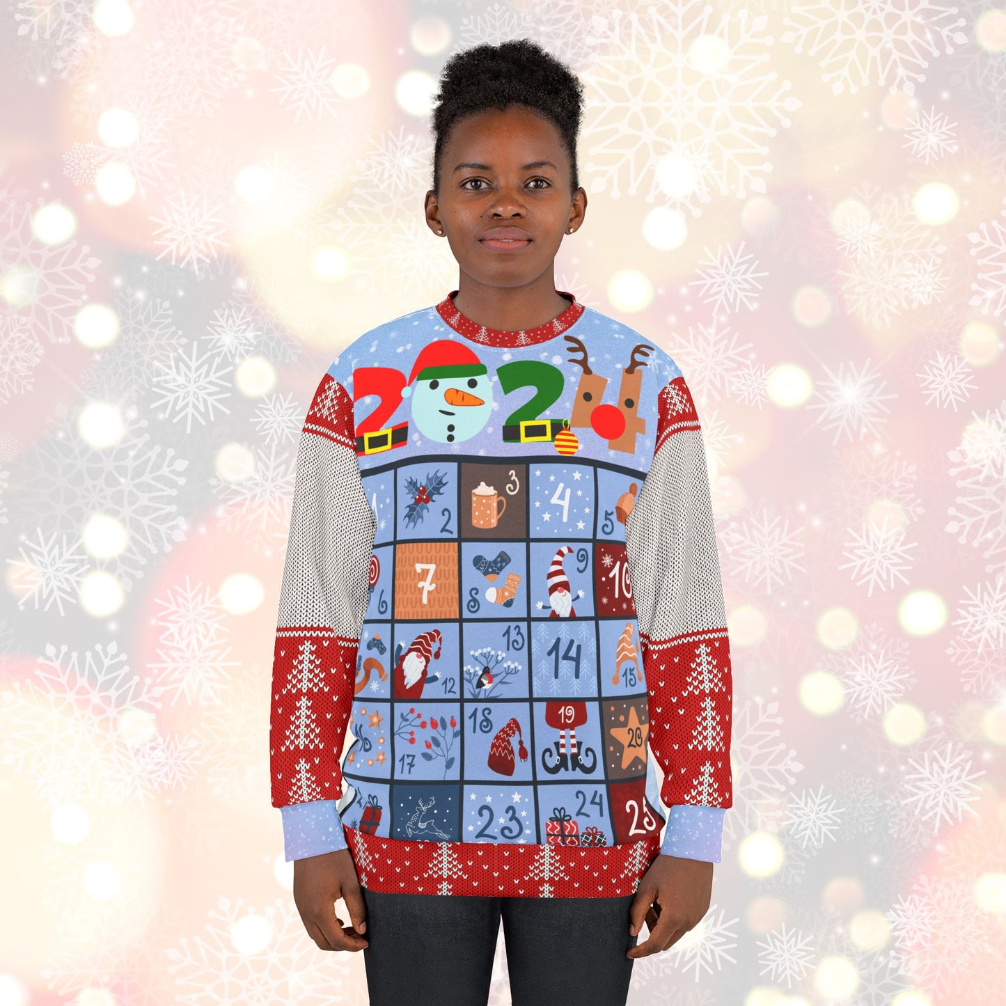 Advent Calendar - All Over Print - Ugly Christmas Sweatshirt