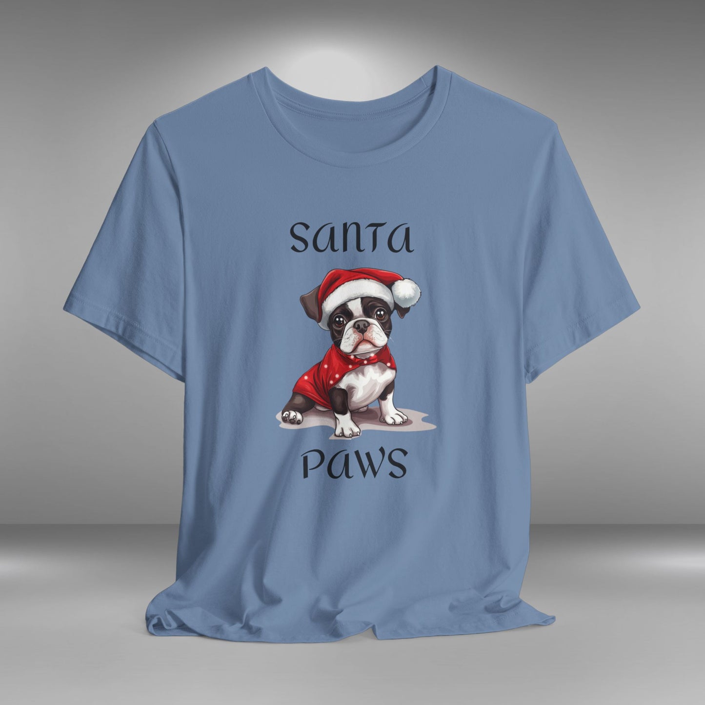 Santa Paws - Boston - Christmas T-shirt