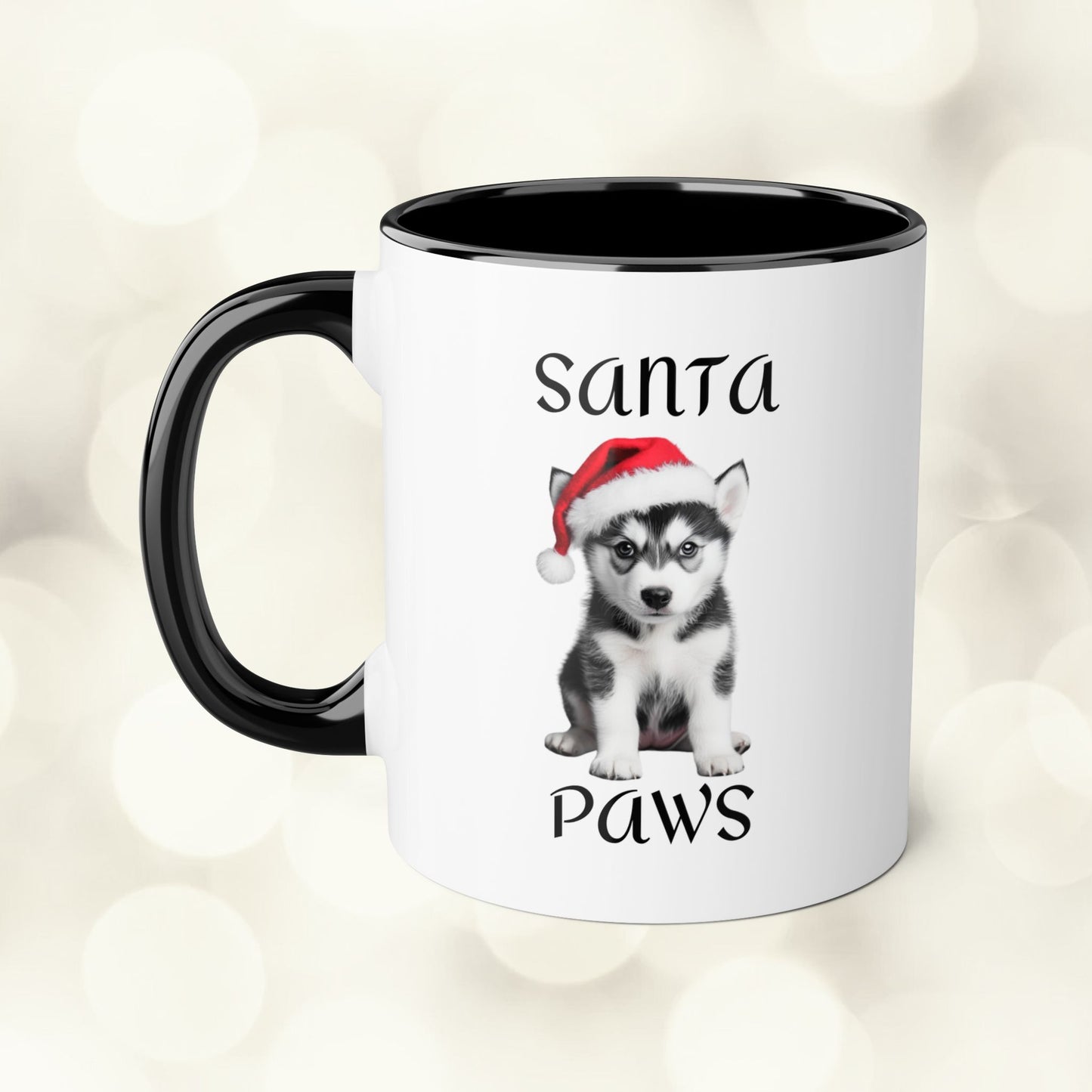 Christmas Santa Paws Mugs - Husky