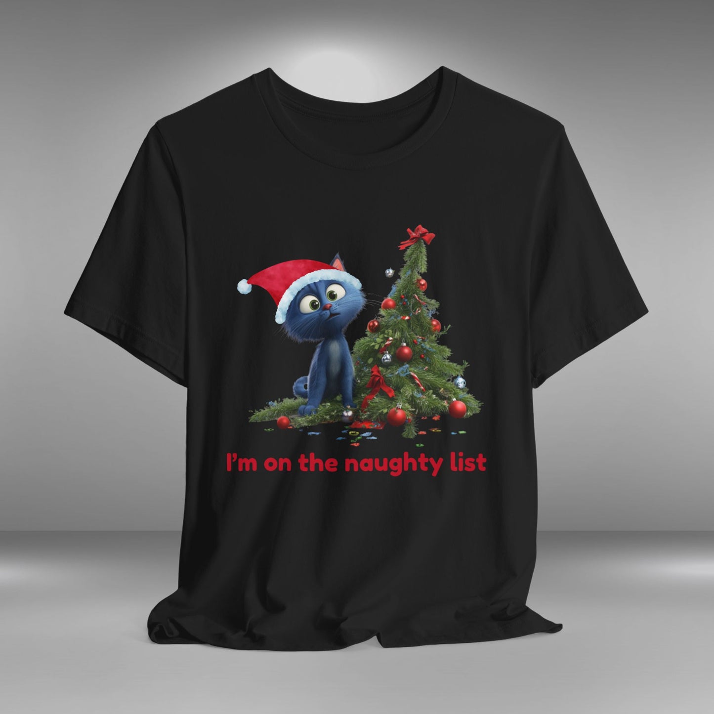 I'm on the Naughty List (Kitten) - Christmas T-shirt