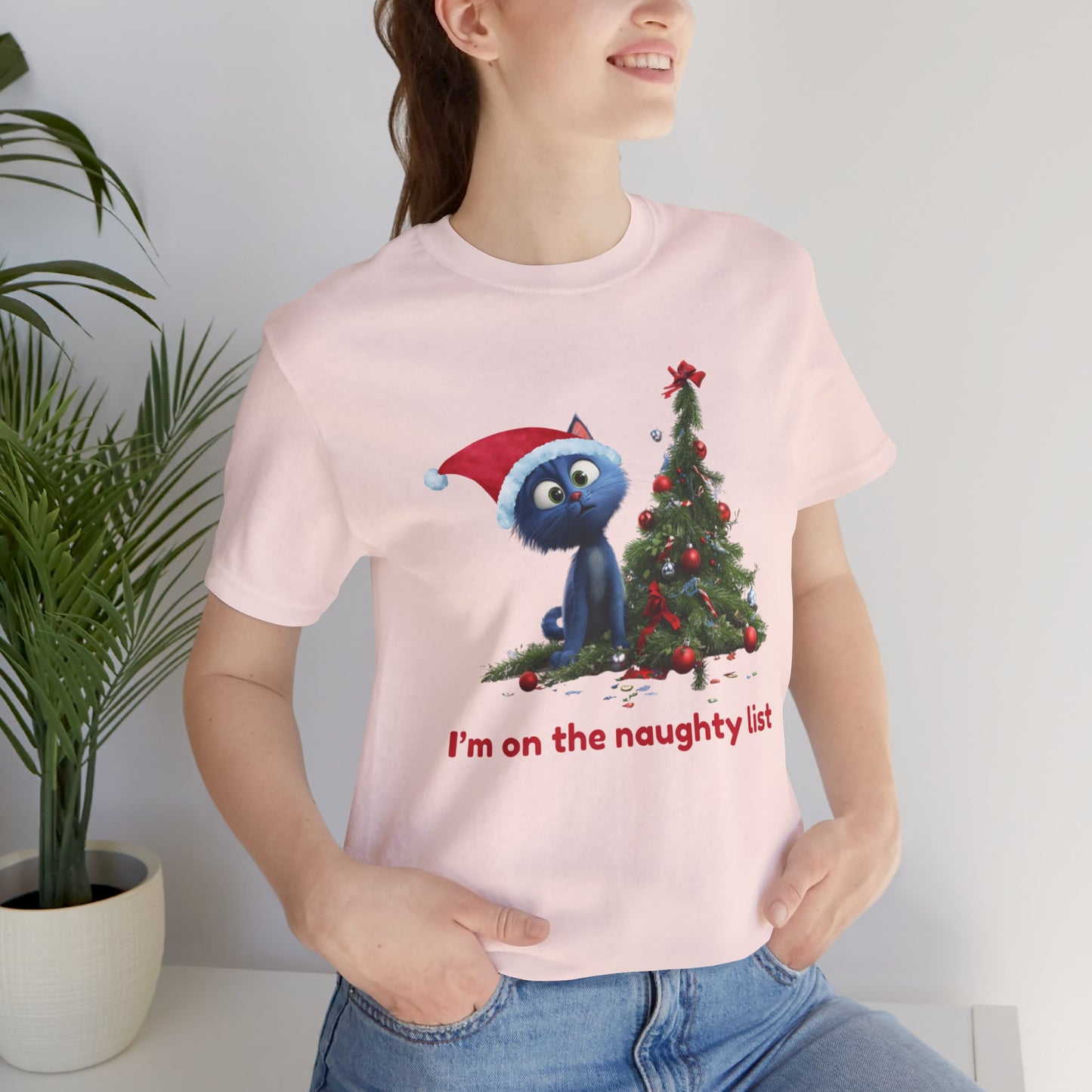 I'm on the Naughty List (Kitten) - Christmas T-shirt