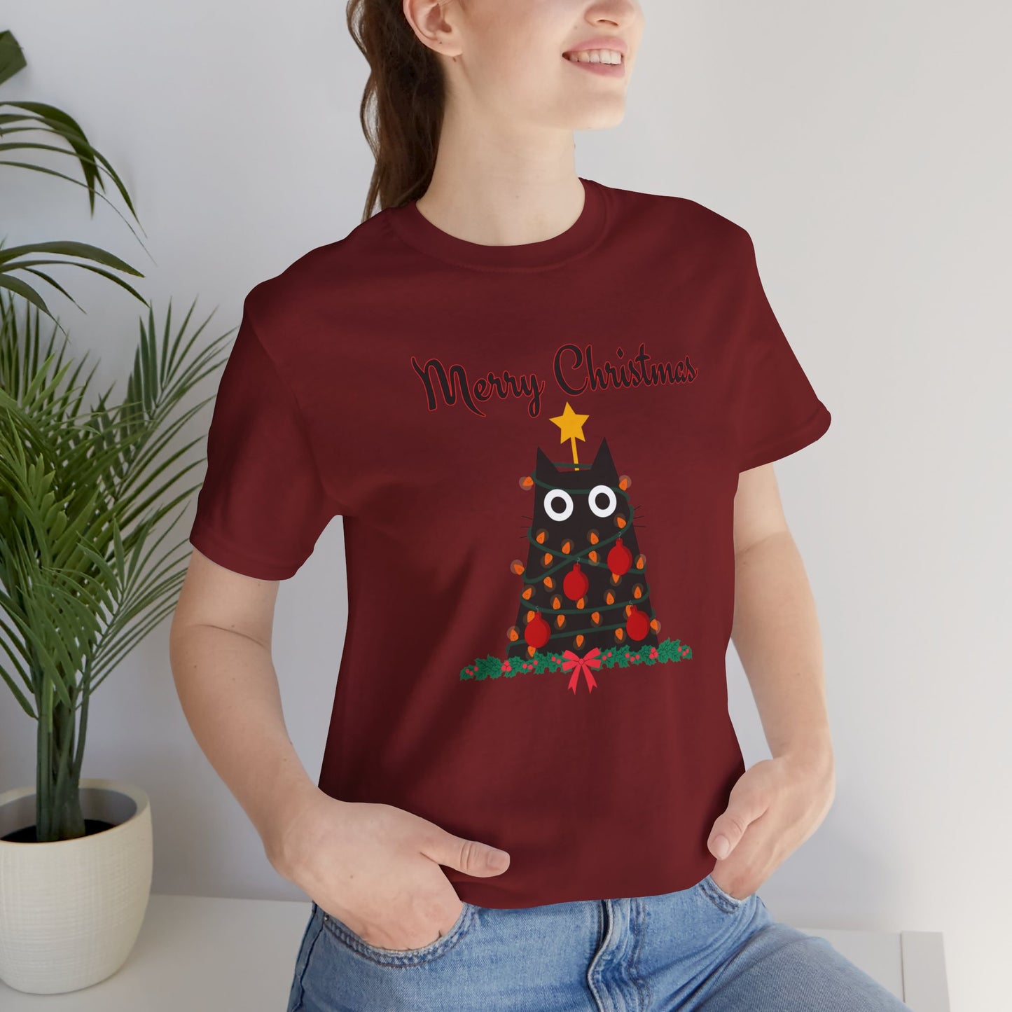 Christmas Tree Kitty - Christmas T-shirt