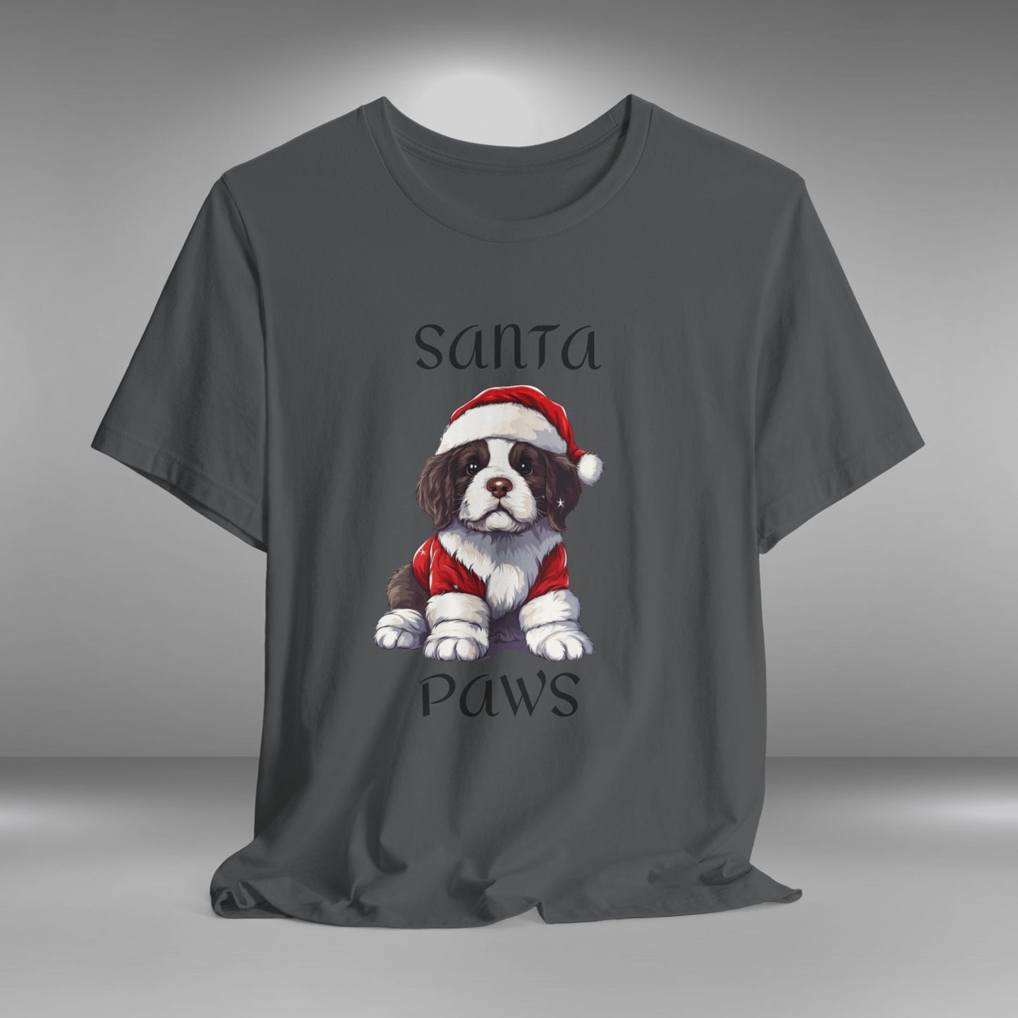 Santa Paws - St. Bernard - Christmas T-shirt