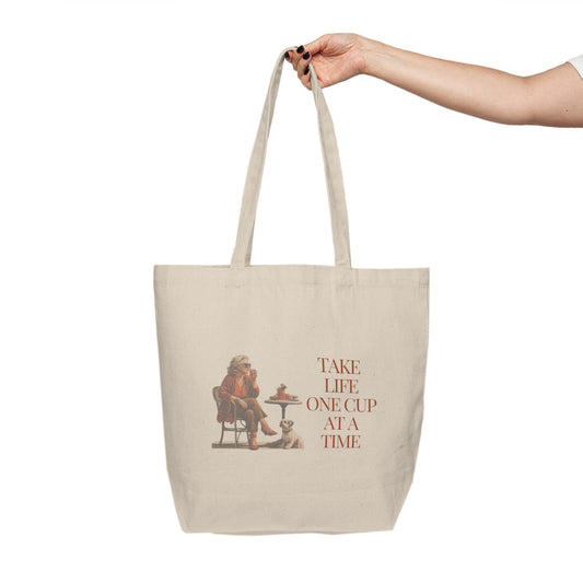 One Coffee, One Day at a time! Don't forget your Tote Bag!