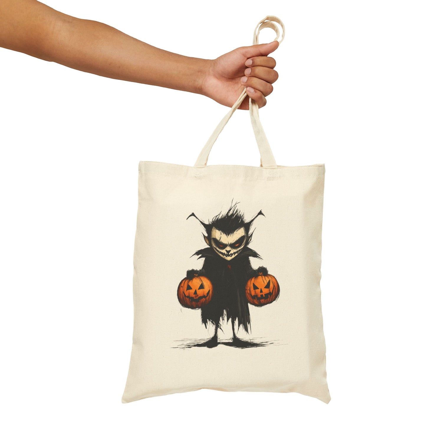 Cotton Canvas Tote Bag - Spooky Trick or Treat Bag!