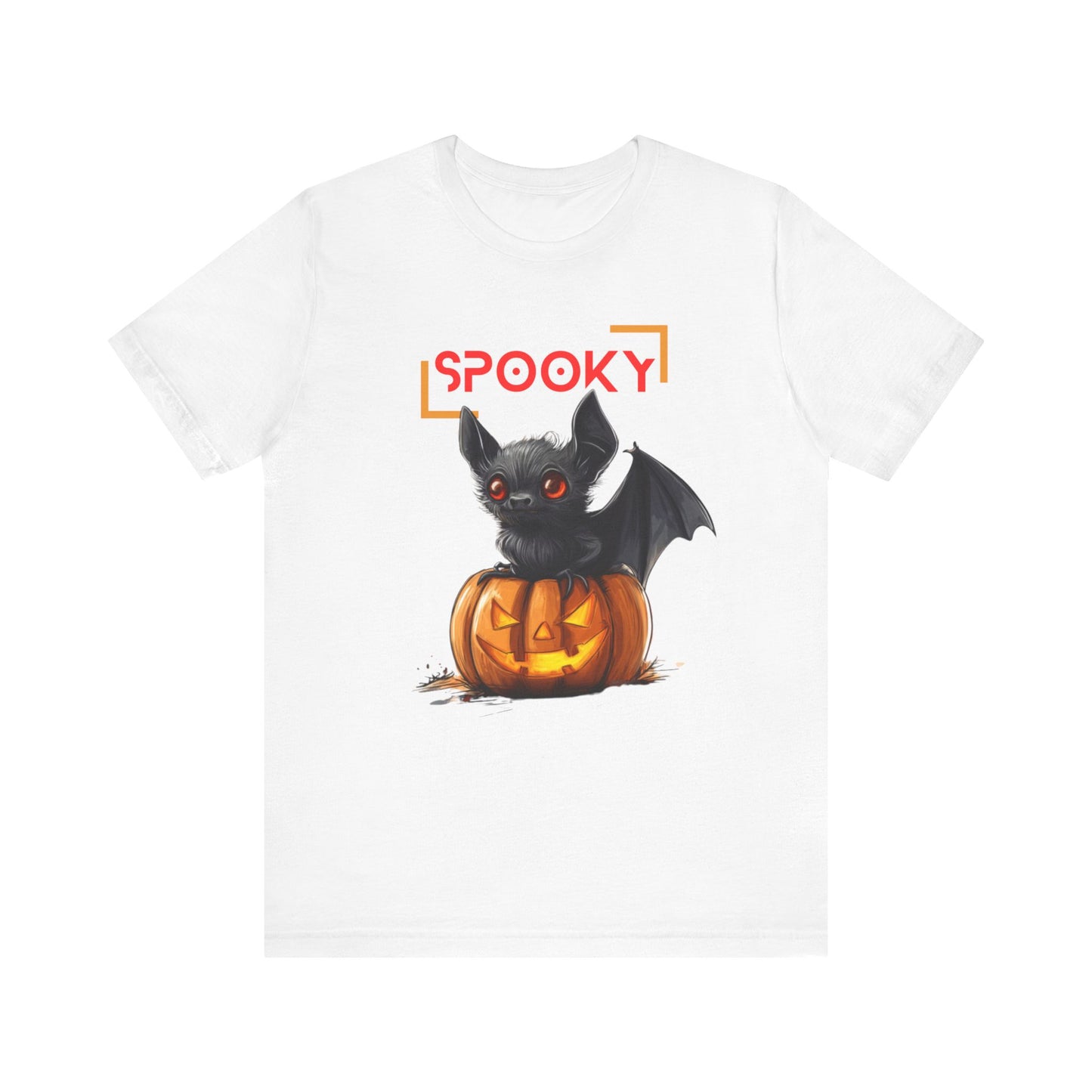 Look Fangtastic in this Spooky Bat and Pumpkin Halloween T-shirt!