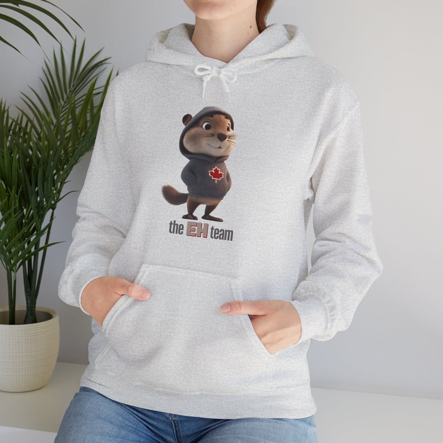 Hooded Sweatshirt - The 'Eh' Team Funny Canadian Beaver Design