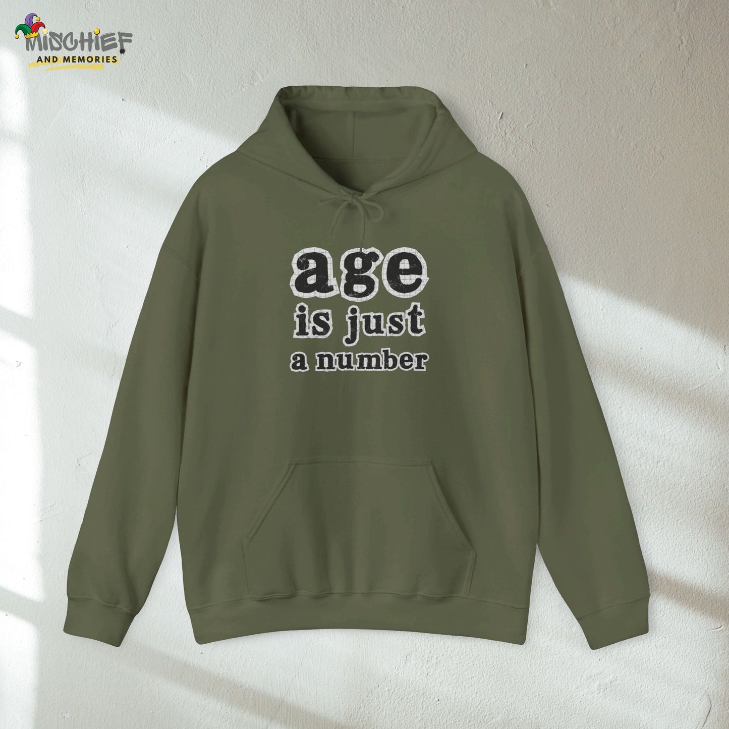 Age is Just a Number - Newsprint Hoodie