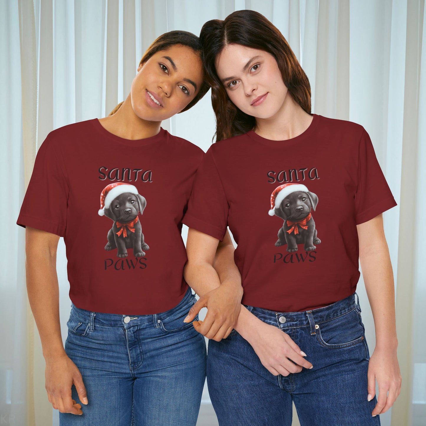 Santa Paws - Black Lab - Christmas T-shirt