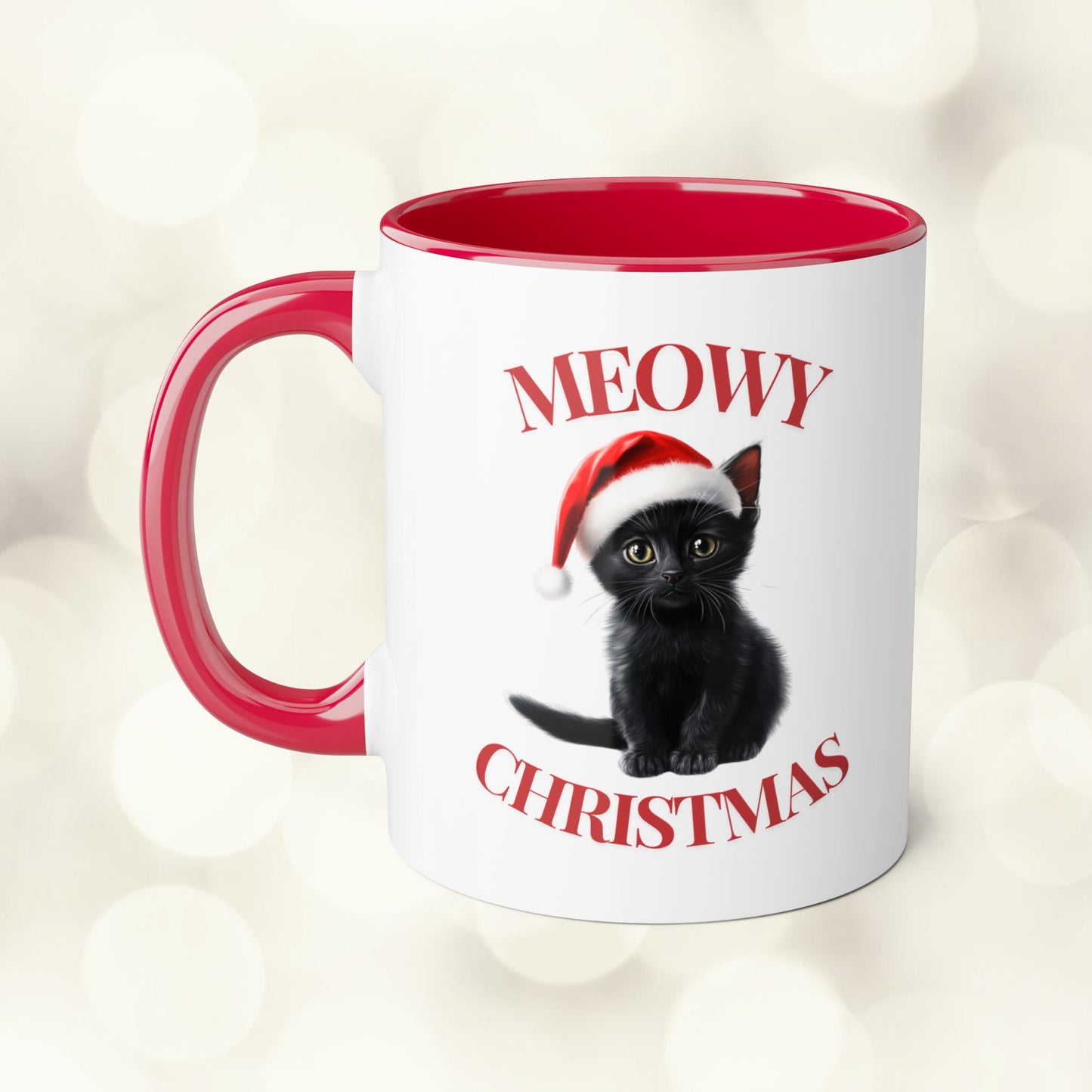 Christmas Cat Mugs - Meowy Christmas Bombay