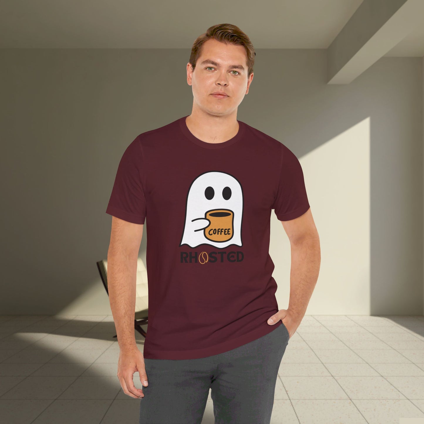 Rhosted! Coffee and ghosts...that's the spirit! T-shirt