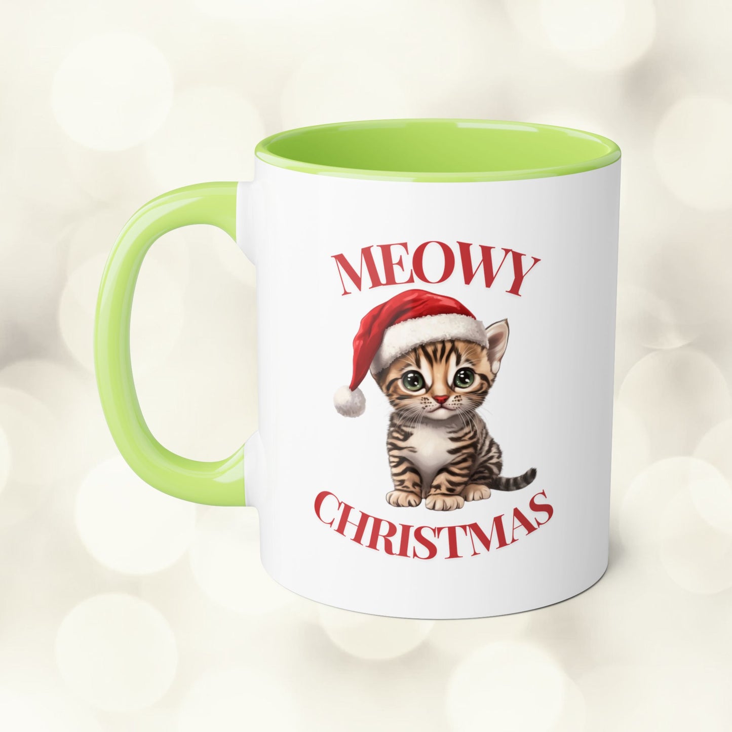 Christmas Cat Mugs - Meowy Christmas Bengal