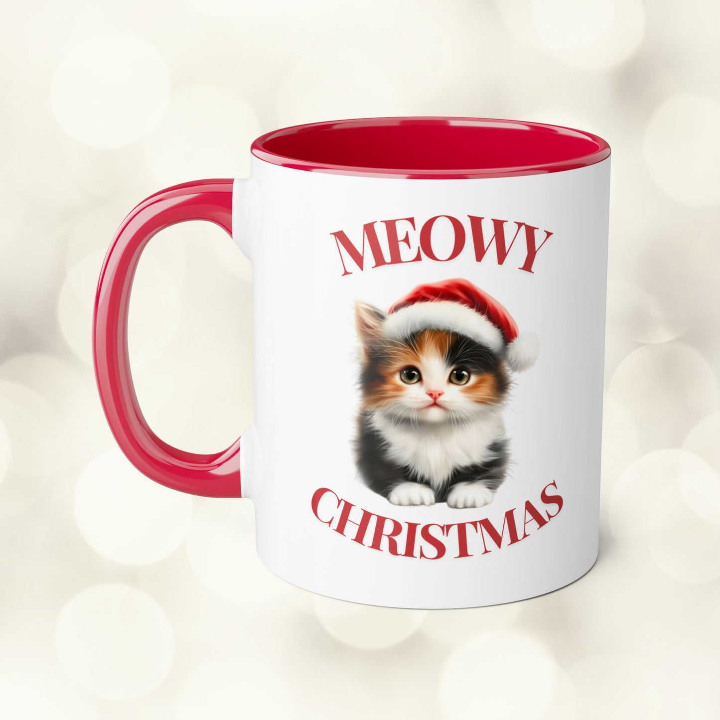 Christmas Cat Mugs - Meowy Christmas Calico