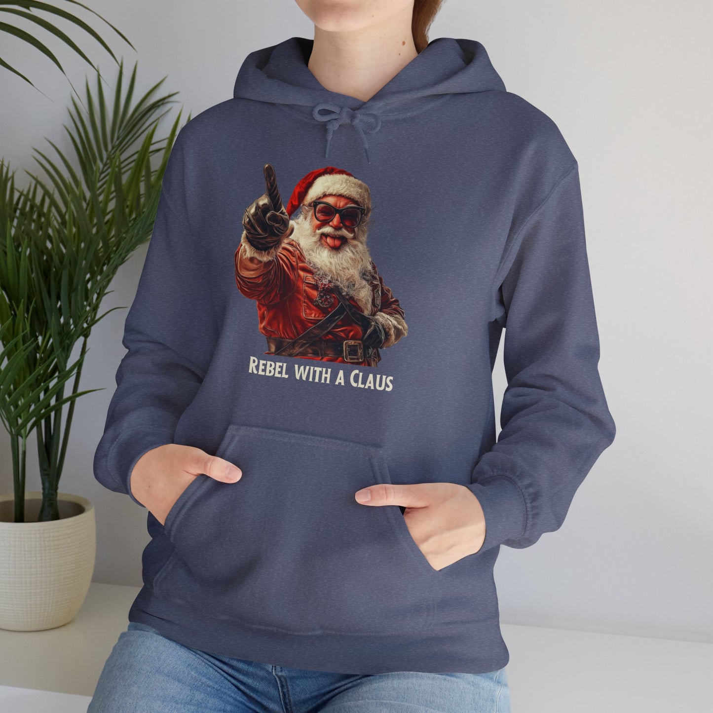 Rebel with a Claus - Christmas Hoodie