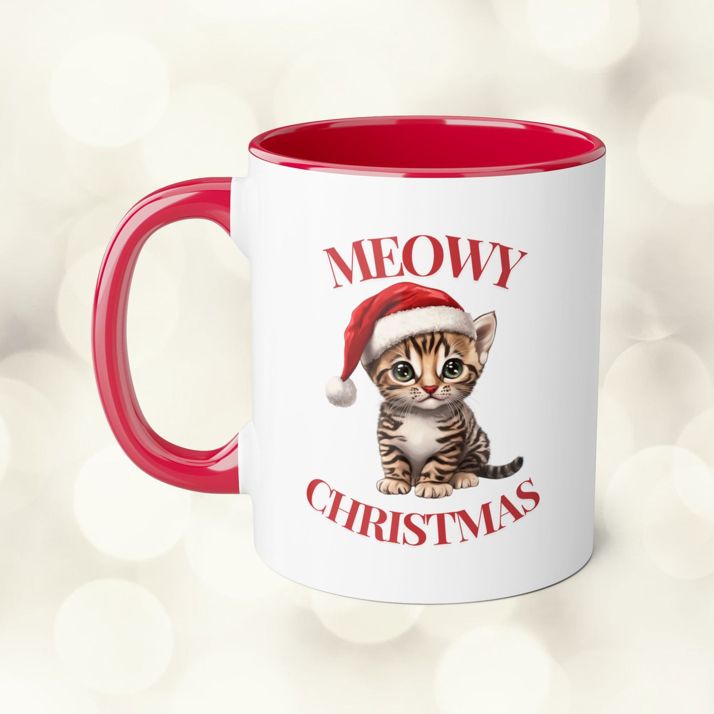 Christmas Cat Mugs - Meowy Christmas Bengal