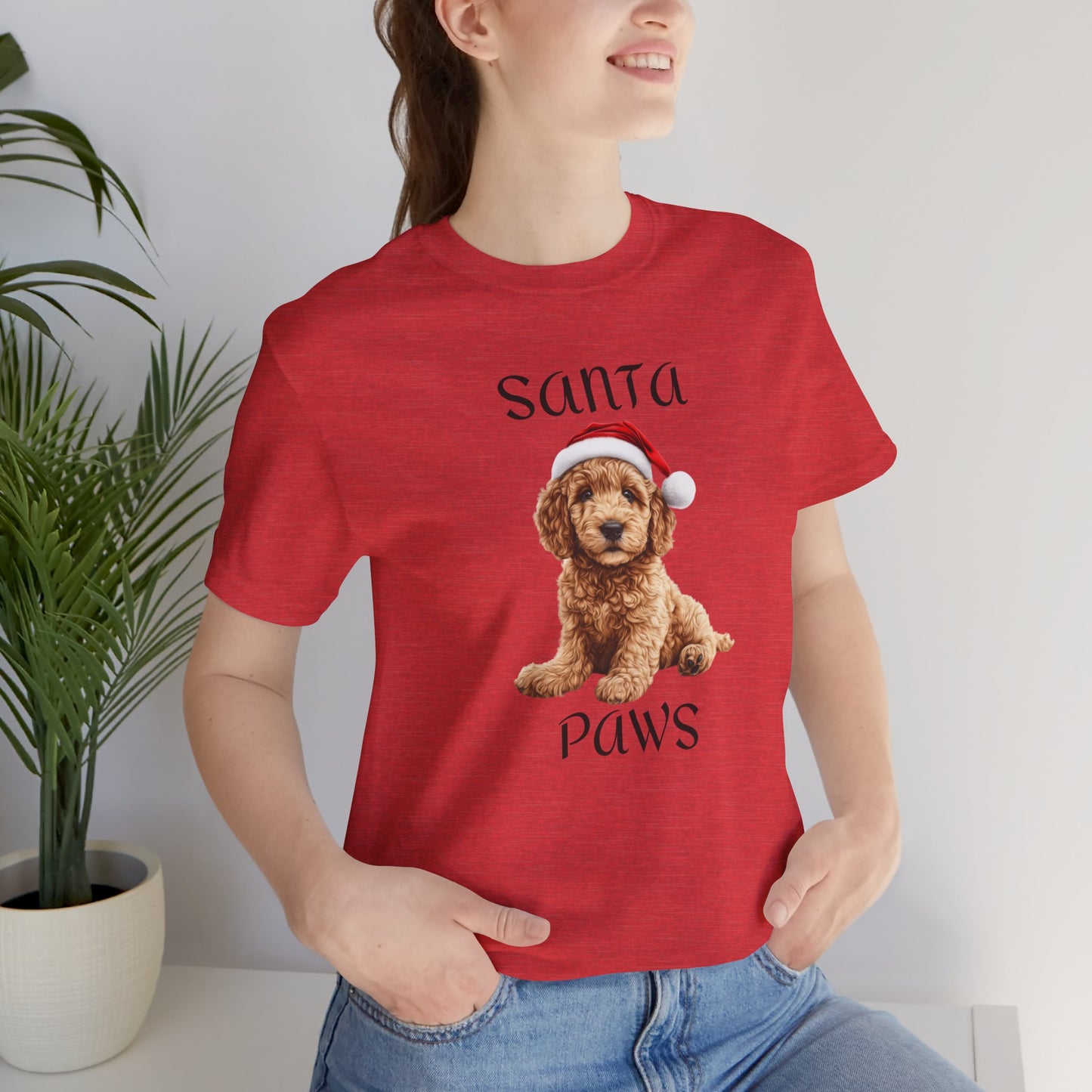 Santa Paws - Golden Doodle - Christmas T-shirt