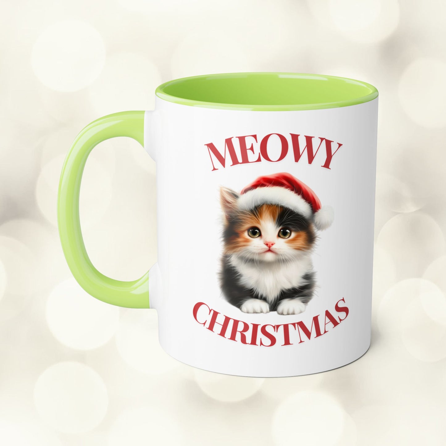 Christmas Cat Mugs - Meowy Christmas Calico