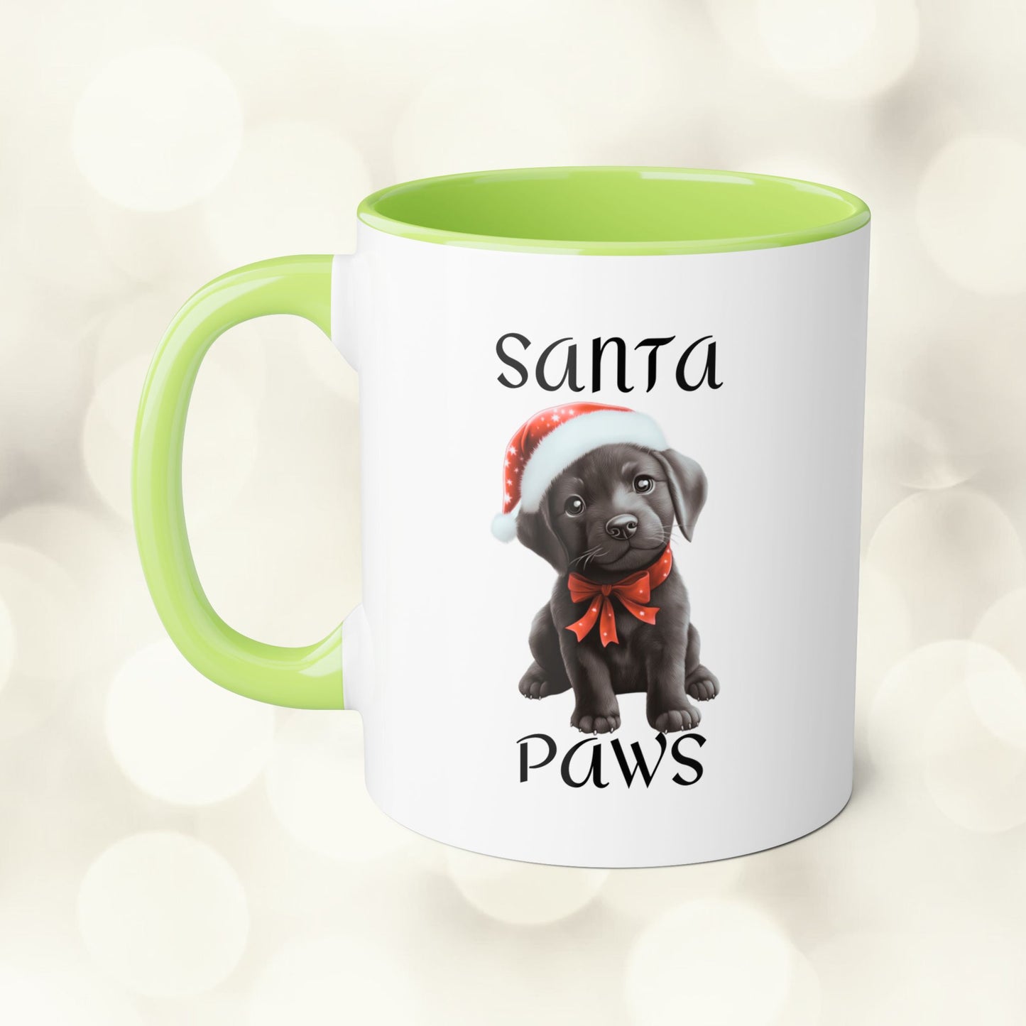 Christmas Santa Paws Mugs - Black Lab