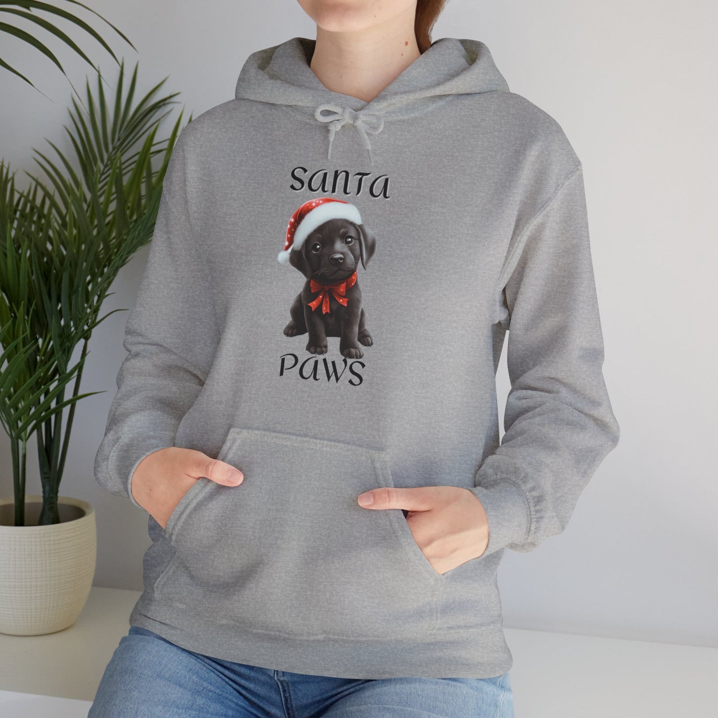 Santa Paws - Black Lab - Christmas Hoodie