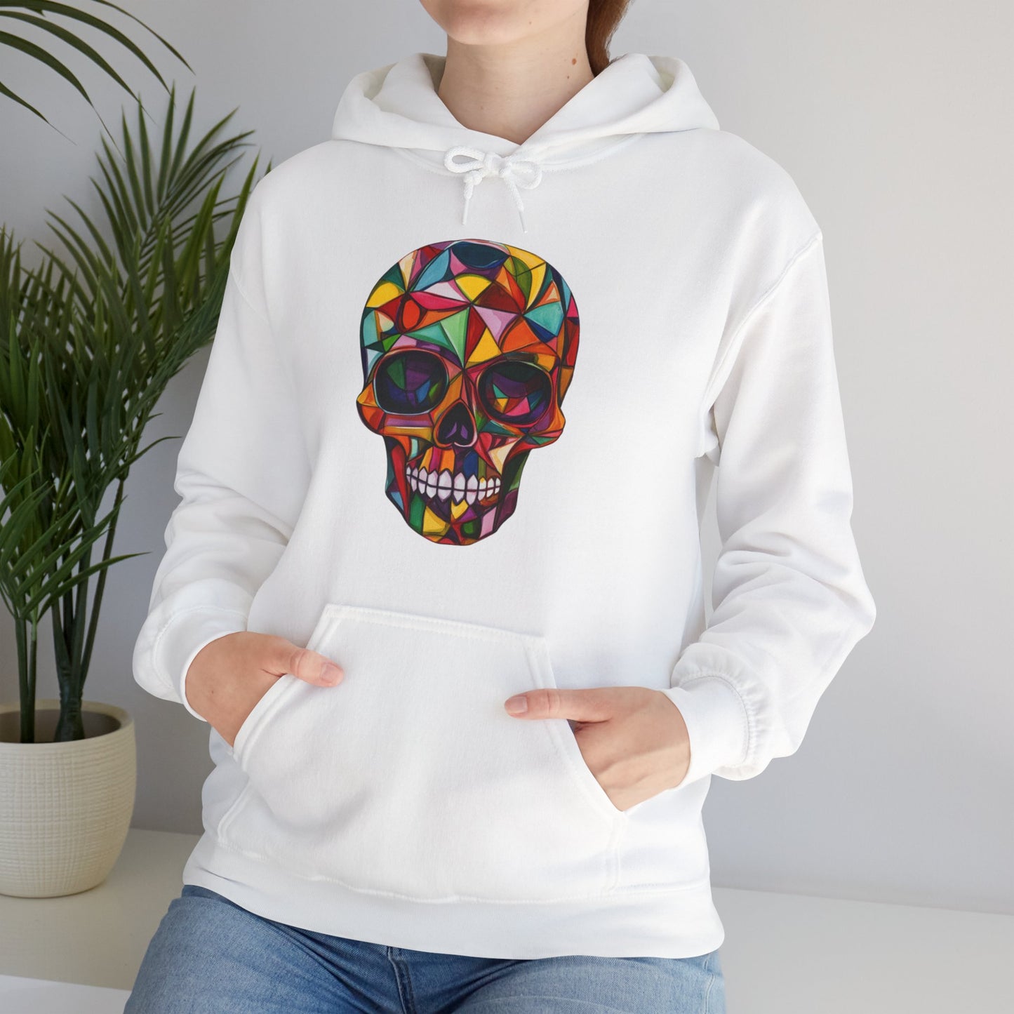 Cubism Art Sugar Skull Hoodie