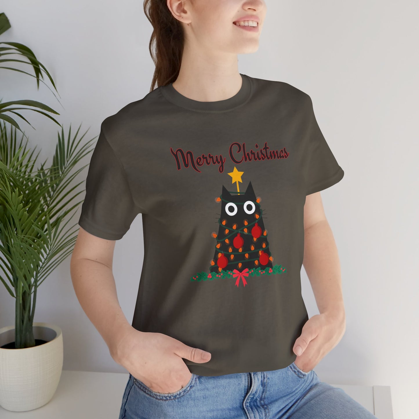 Christmas Tree Kitty - Christmas T-shirt