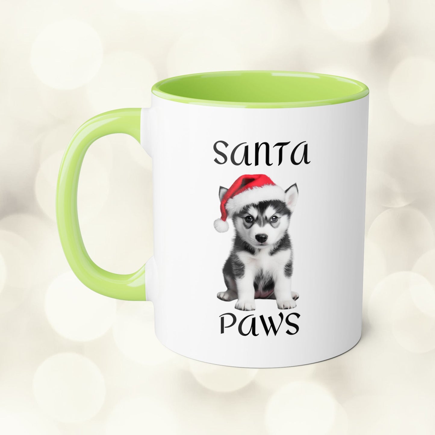 Christmas Santa Paws Mugs - Husky