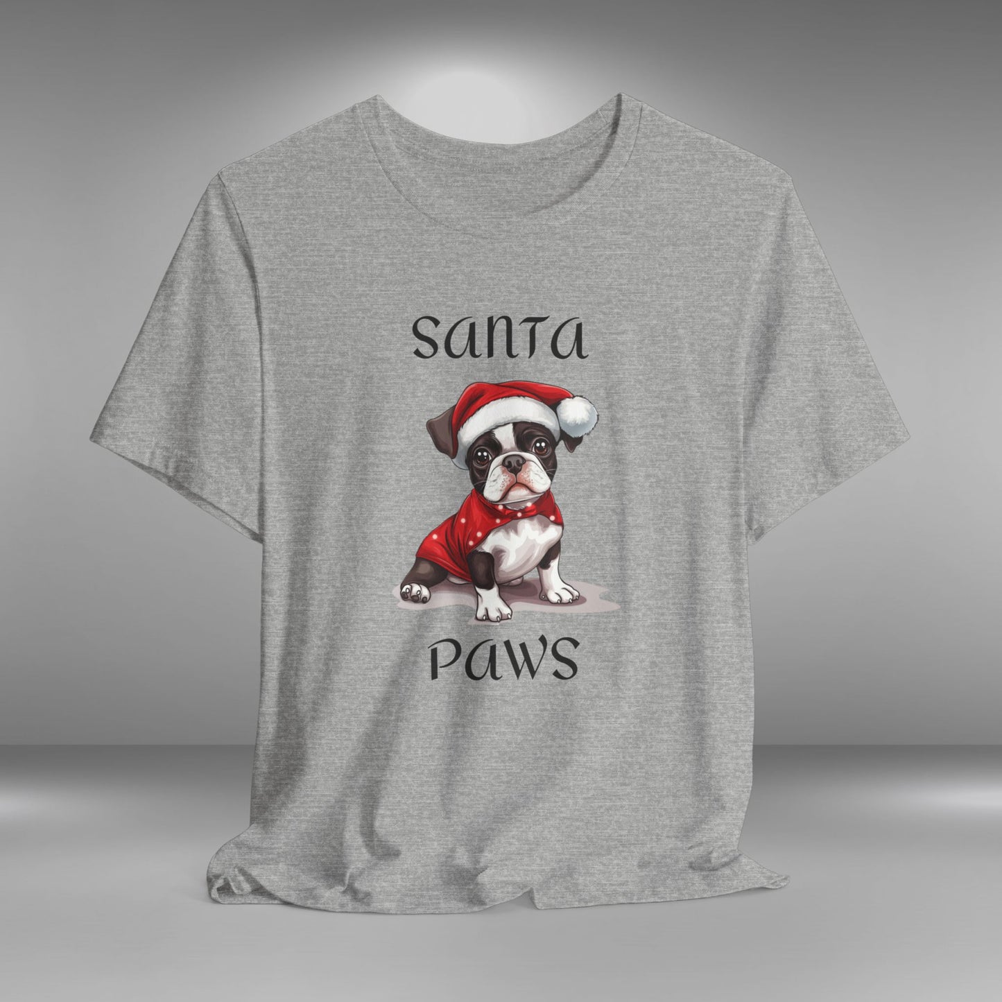 Santa Paws - Boston - Christmas T-shirt