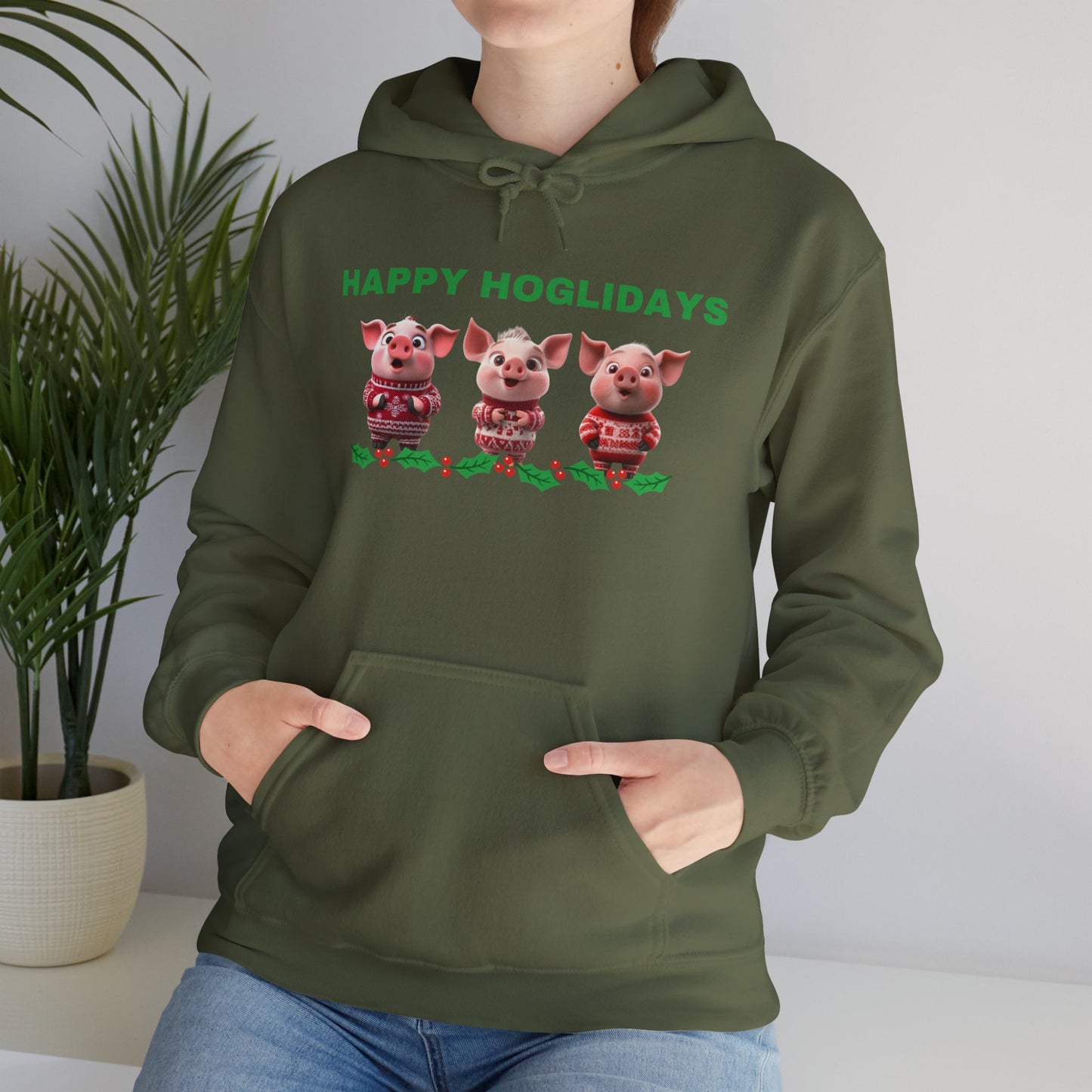 Happy Hog-lidays - Christmas Hoodie