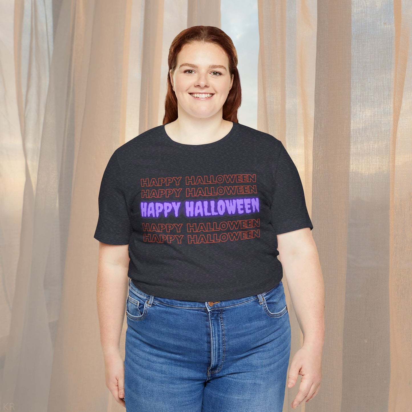 Happy Halloween Repeating Greeting T-shirt